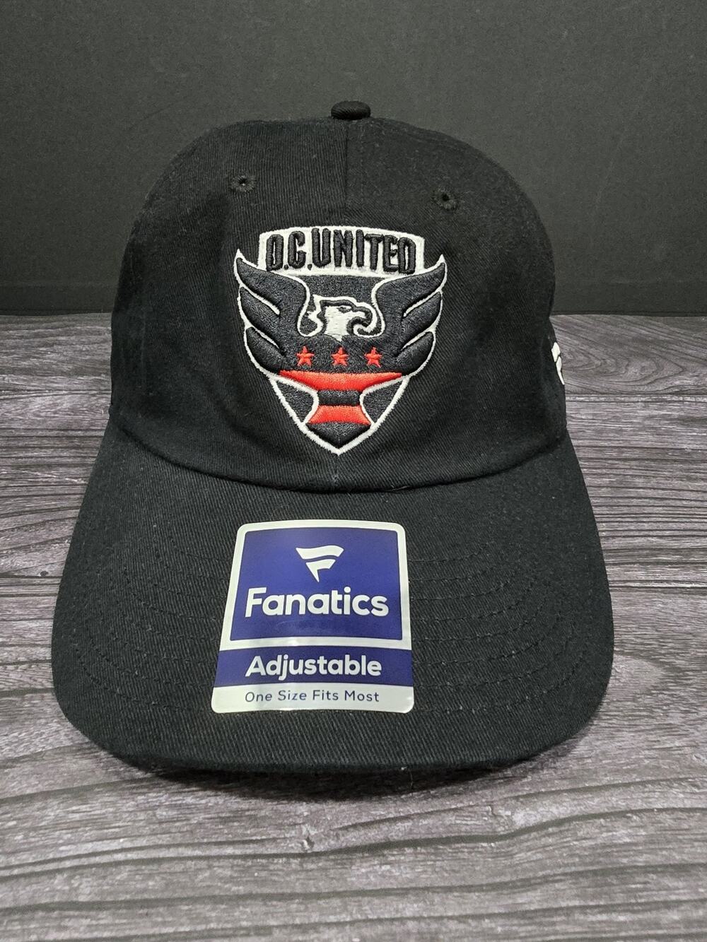 D.C. United MLS Fanatics New Era 9TWENTY Adjustable Hat Cap - Black - NWT
